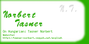 norbert tasner business card